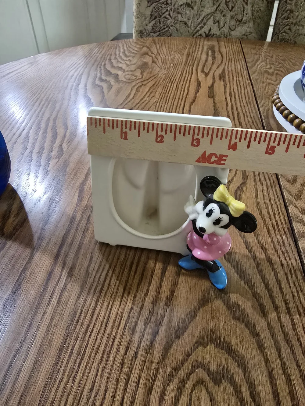 Vintage 1984 Minnie Mouse Figurine Picture Frame Made In Japan